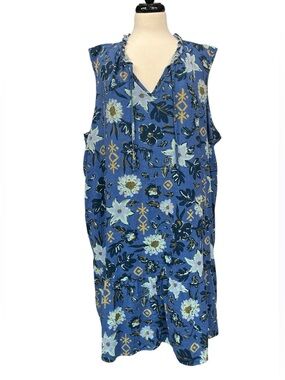 Sonoma tiered linen-blend dress size 3X